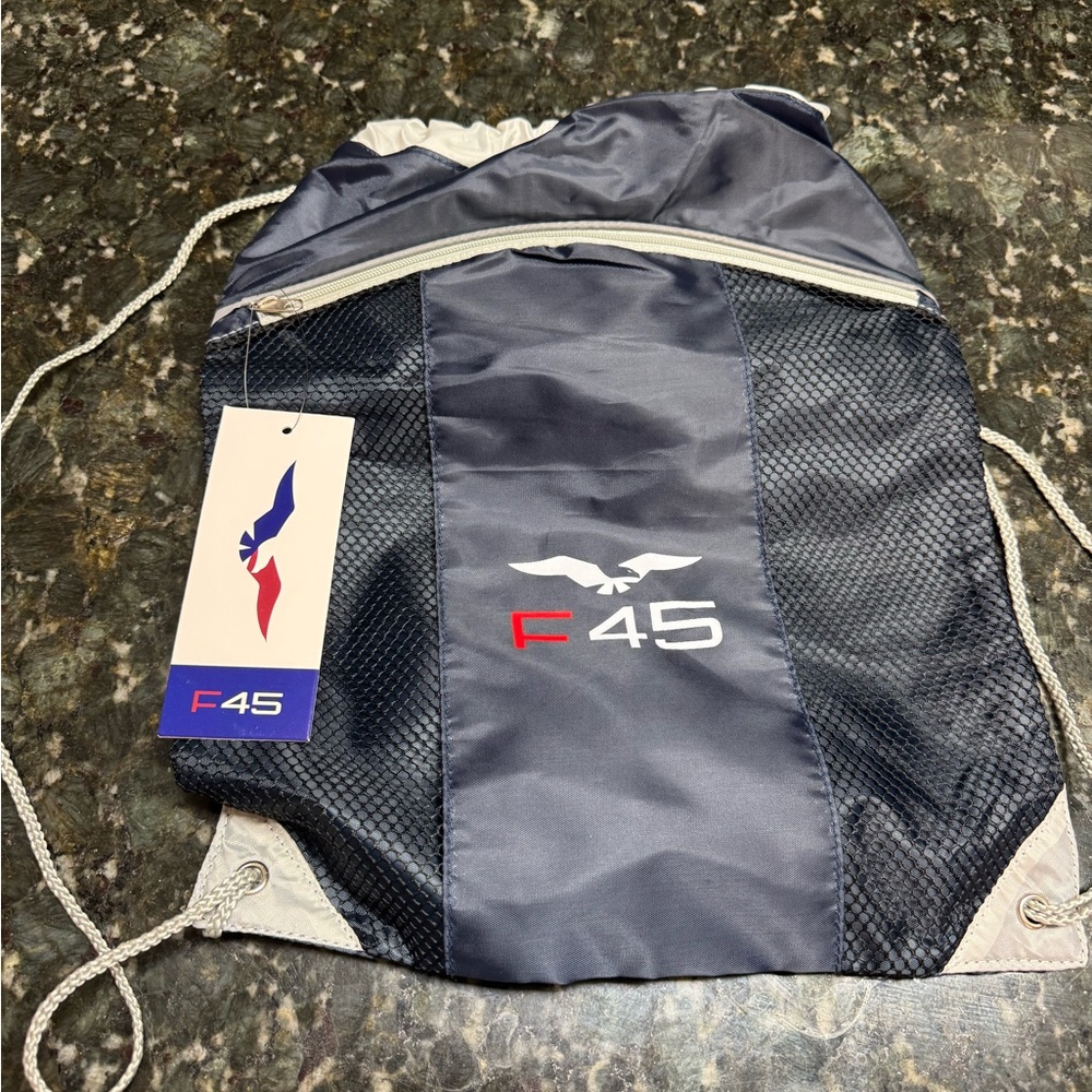 Gray Drawstring Bag